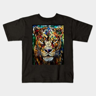 Female lion face Kids T-Shirt